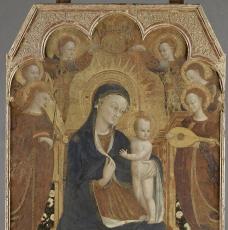La Vierge et l’Enfant entourés de six anges, saint Antoine de Padoue, saint Jean l’Évangéliste