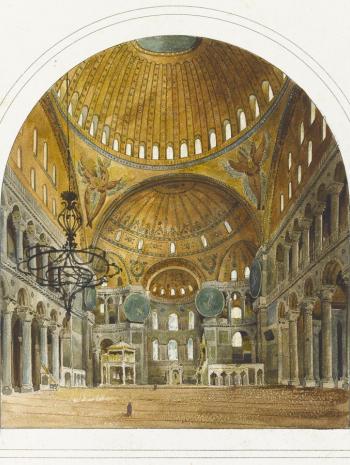 Intérieur de Sainte-Sophie à Constantinople Constant Moyaux (1835-1911)